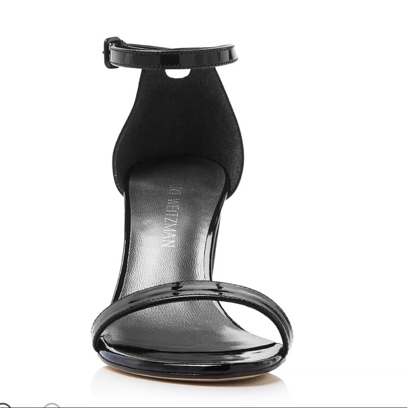 Stuart Weitzman 75 Less Nudist Black Patent Heels - Picture 3 of 11